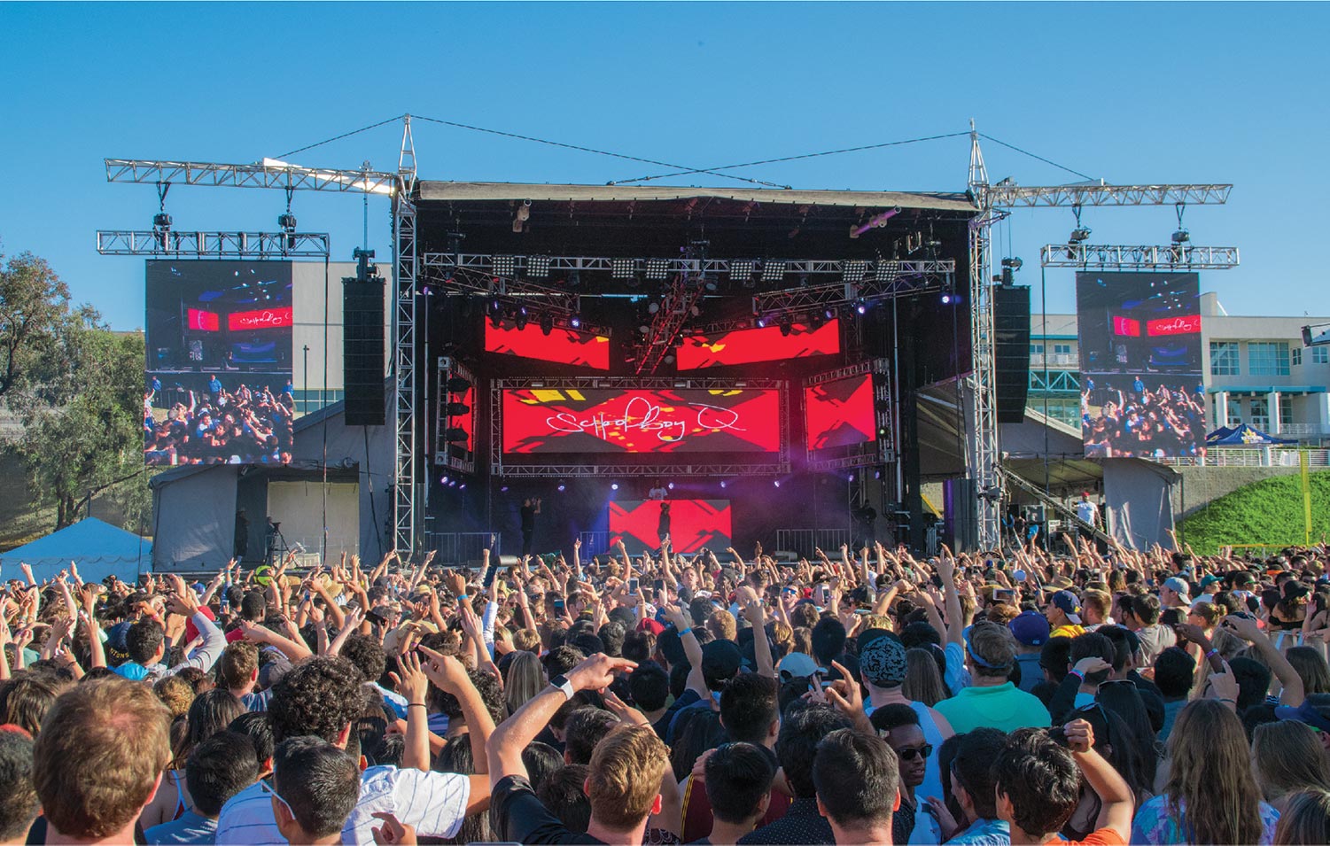 Schoolboy Q performing at Sun God Festival 2017